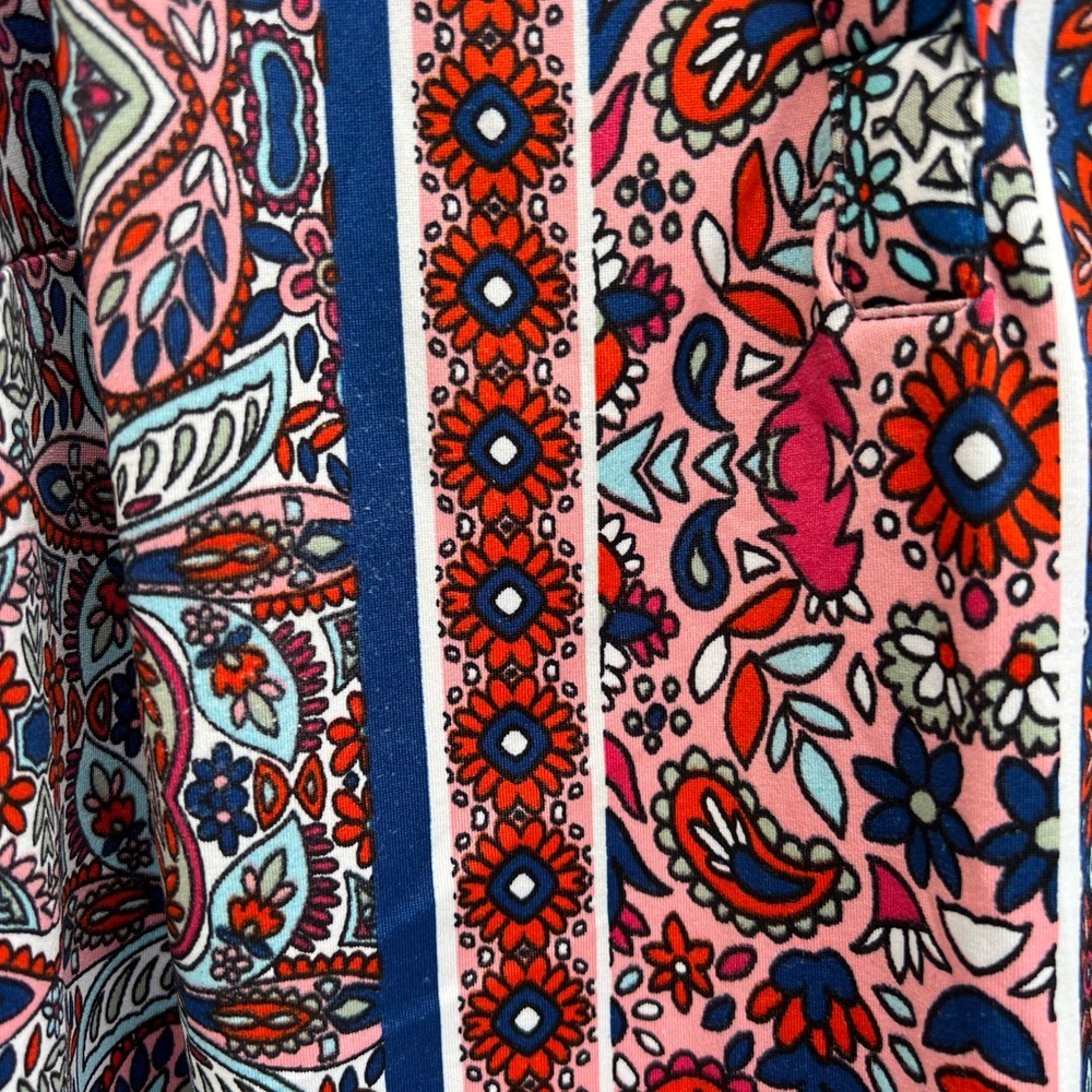 TACERA Red White Blue Sleeveless Shift Fun Print Dress Women’s Medium - Picture 3 of 7
